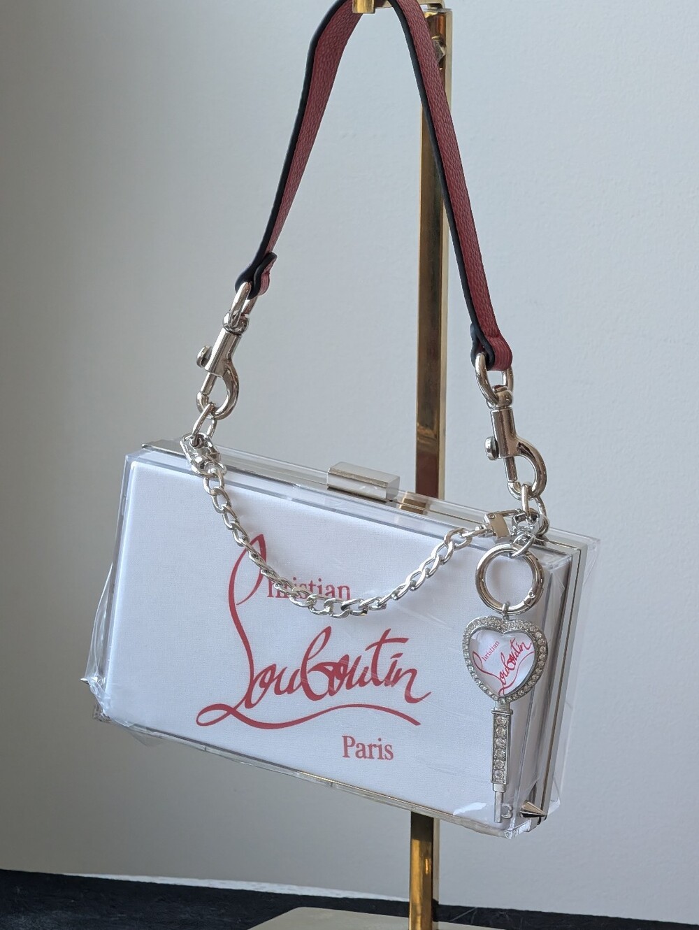 Upcycled Spiked Out Christian Louboutin Box Clutch - Picture 4 of 11